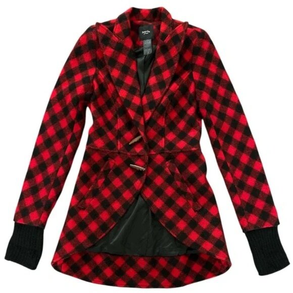 SMYTHE Red & Black Plaid Jacket - Picture 2 of 9